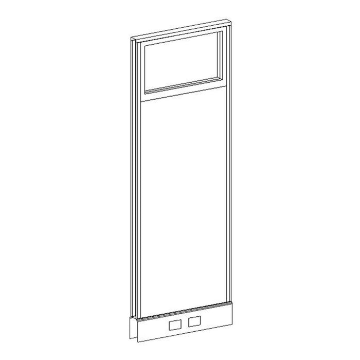 67x24 Partial Glazed Power Panel w/ RW covers
