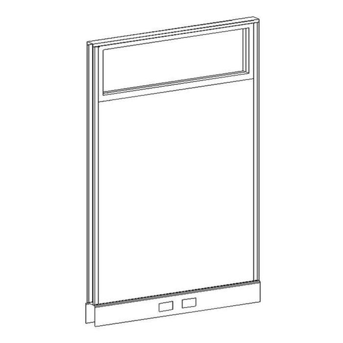 67x36 Partial Glazed Power Panel w/ RW covers