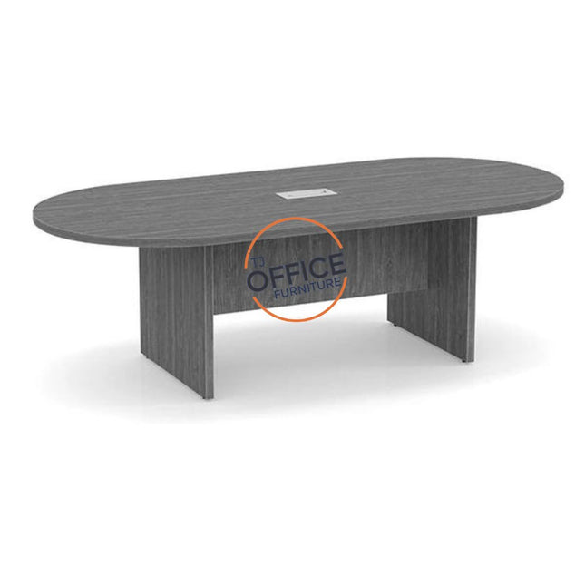8' Racetrack Conference Room Table with Slab Base