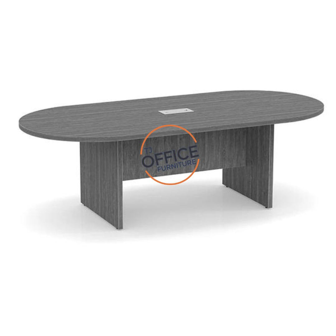 8' Racetrack Conference Room Table with Slab Base — TJ Office Furniture