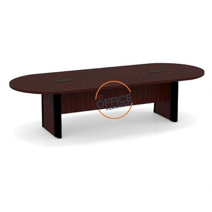 10' Racetrack Conference Room Table with Accent Edge Base