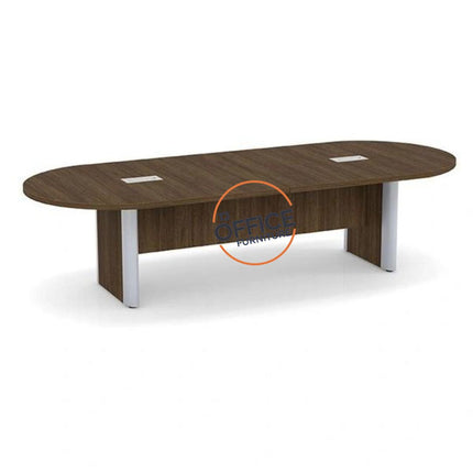 10ft RT Conf Table / Silver Accent Base MWN