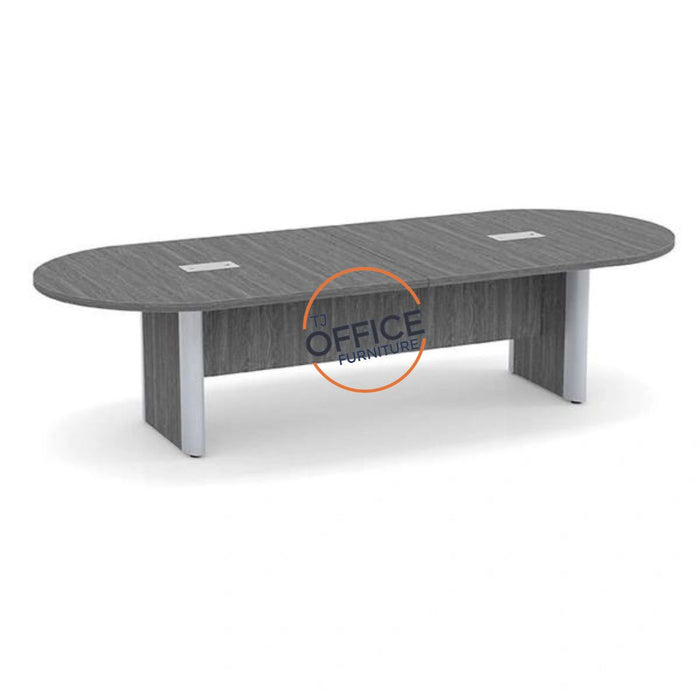10' Racetrack Conference Room Table with Accent Edge Base