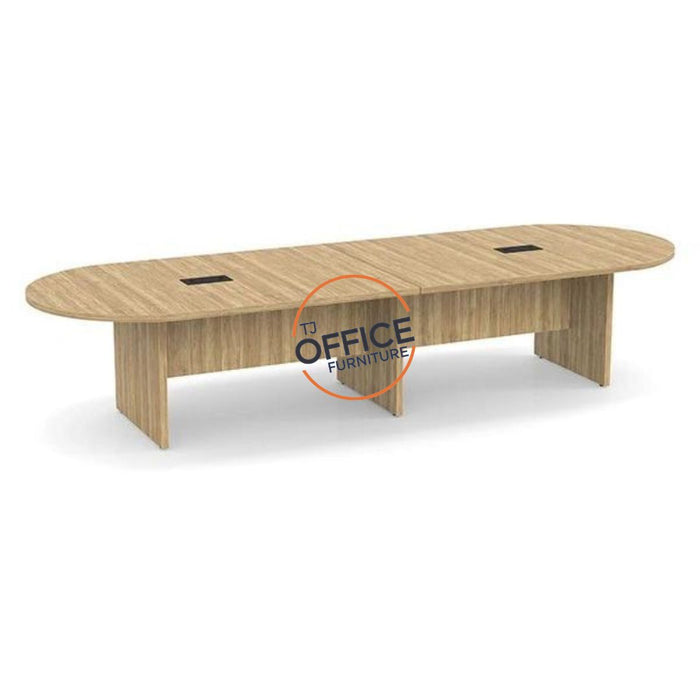 12' Racetrack Conference Room Table with Slab Base