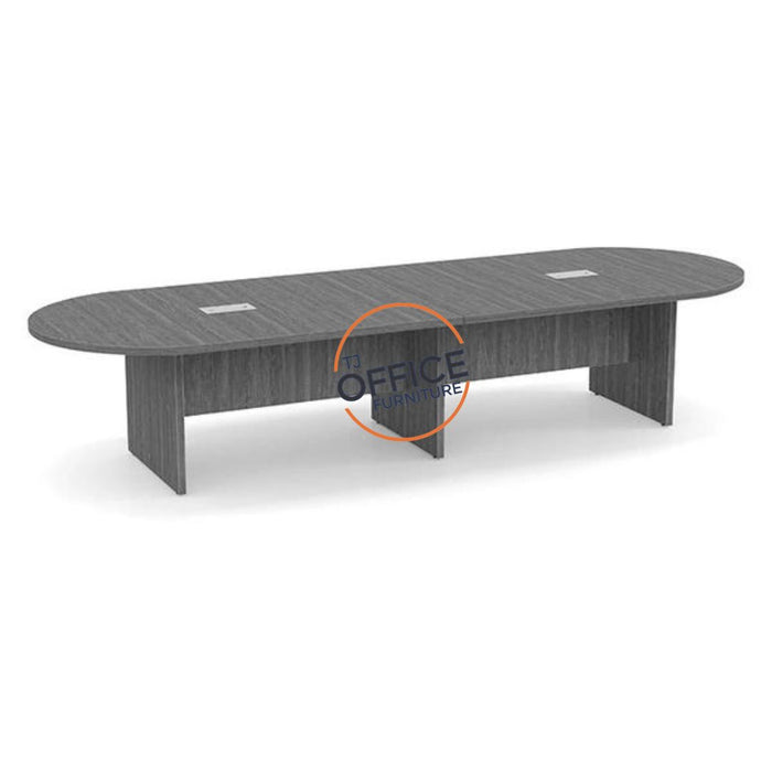 12' Racetrack Conference Room Table with Slab Base