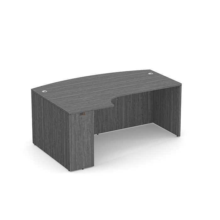71" PORKCHOP/BOW DESK-N. GRAY
