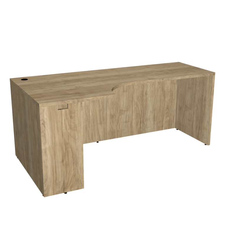 デスク Avenue Straight W/ Credenza Executive Desk In White Solid