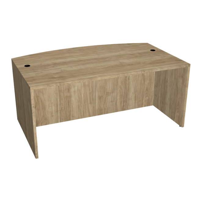66 X 30/36 Bow Front Desk Shell