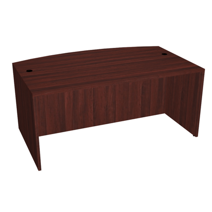 66" BOW FRONT DESK SHELL-MAHO