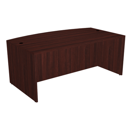 71" BOW FRONT DESK SHELL-MAHO