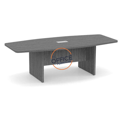 8' Boat Shape Conference Room Table with Slab Base