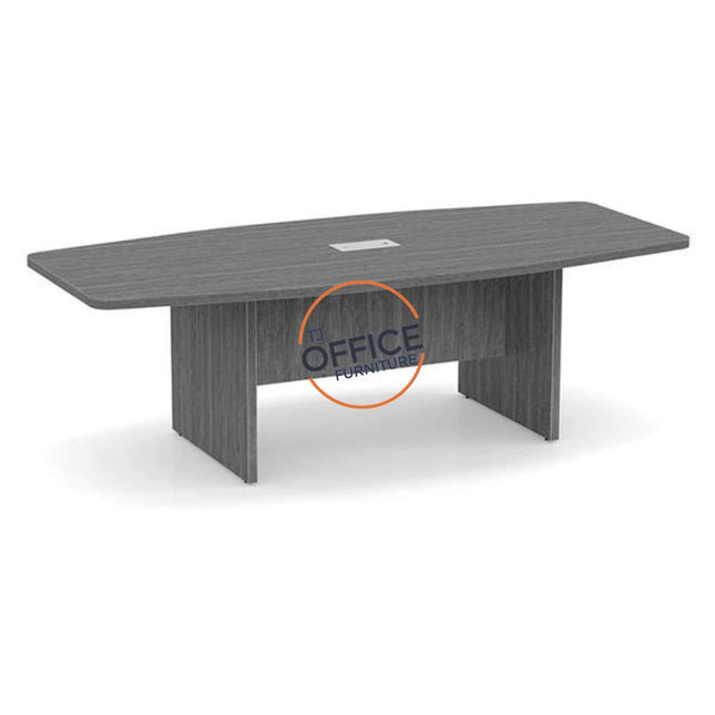 8' Boat Shape Conference Room Table with Slab Base
