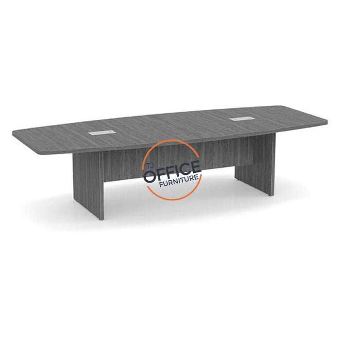 10' Boat Shape Conference Room Table with Slab Base
