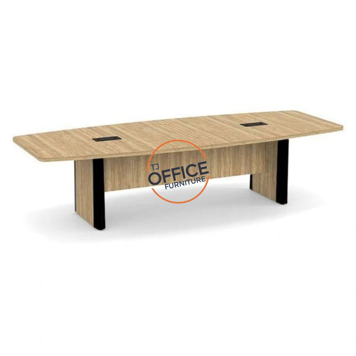 10' Boat Shape Conference Room Table with Accent Edge Base