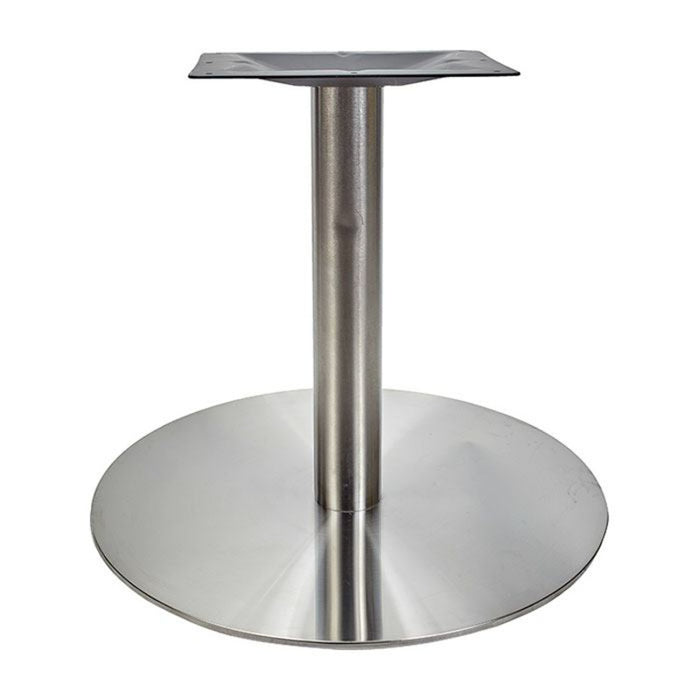 Brushed Metal Round Base w/ 19" Post