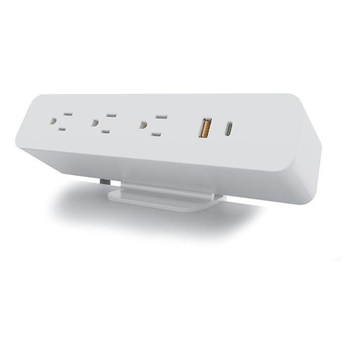 New White Desktop Power Module with 3 AC-110V + 2