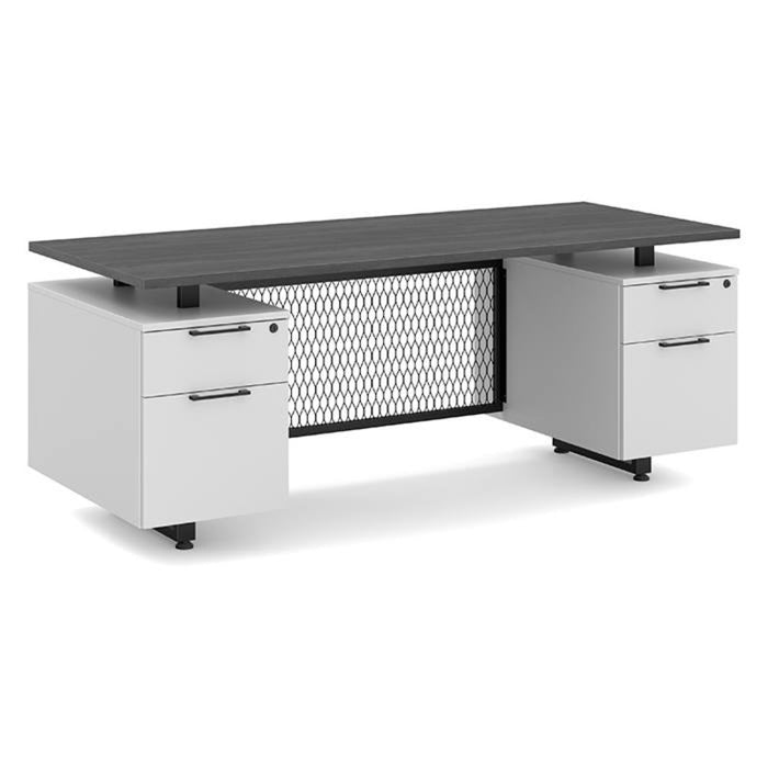 24x72 Double Ped Coastal  Top/White Base