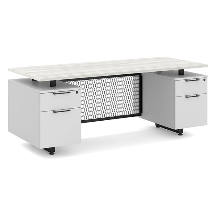 30x72 Double Ped SLB Top/White Base