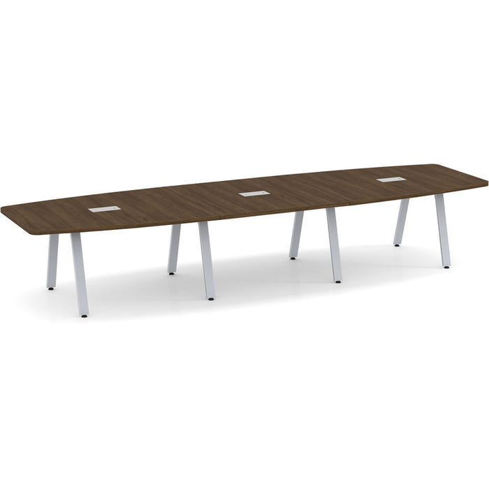 Sig. 14' Boatshape Conf. Table Silver Base MW