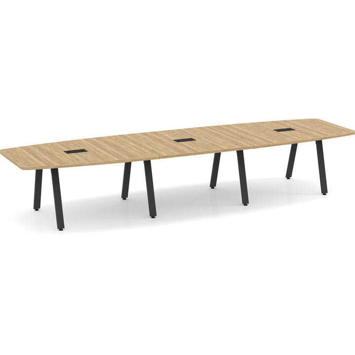 Sig. 16' Boatshape Conf. Table Black Base APN