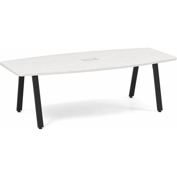 Sig. 8' Boatshape Conf. Table Black Base WHT
