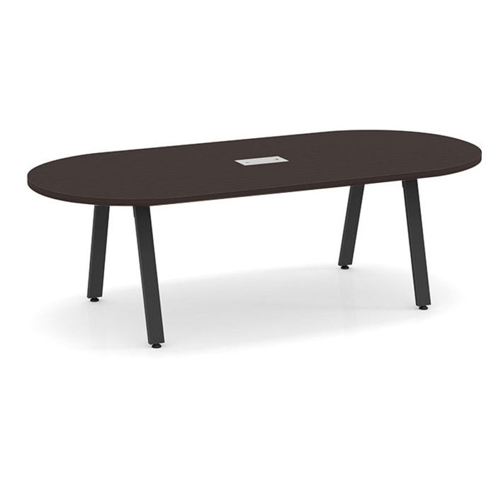 Signature 8' Racetrack Conf. Table Black Base ESP