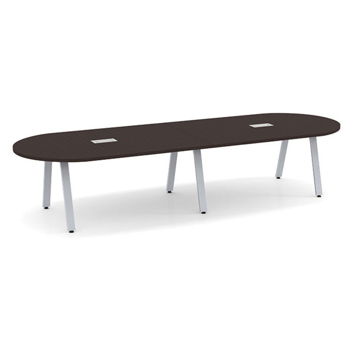 Signature 12' Racetrack Conf. Table Silver Base ES