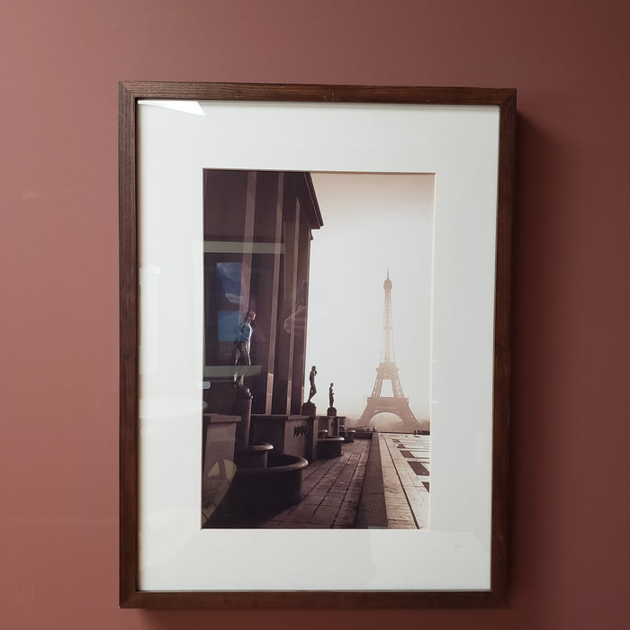 Eiffel Tower Photo in Wood Frame
