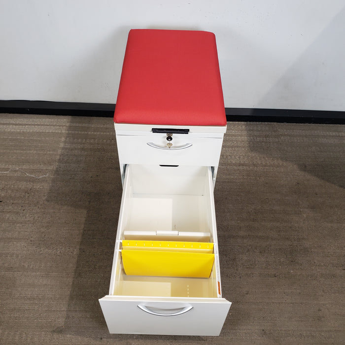 2 Drawer Rolling Pedestal File Cabinet w/ Handle