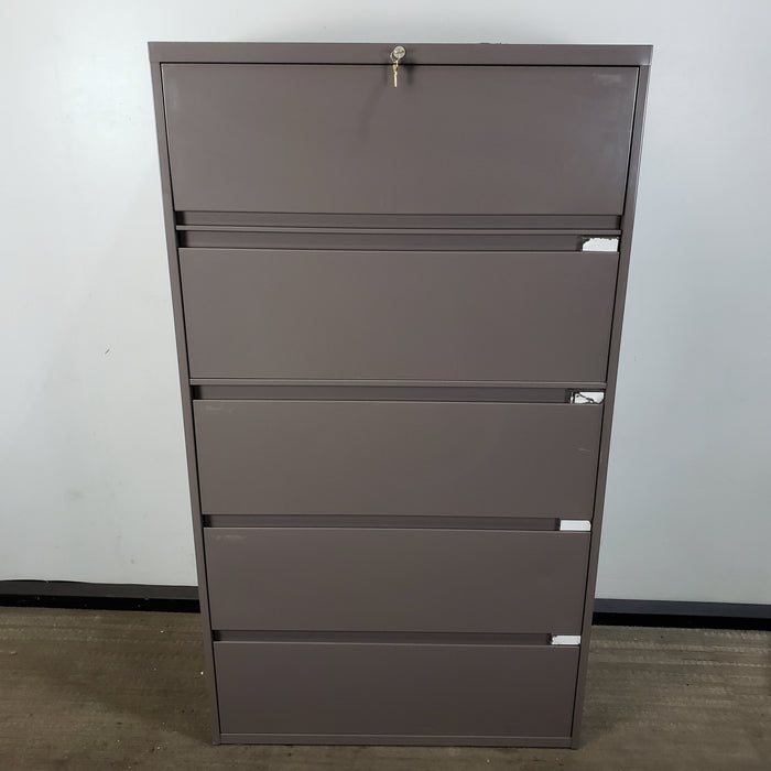 Steelcase 36" 5 Drawer Lateral File Cabinet