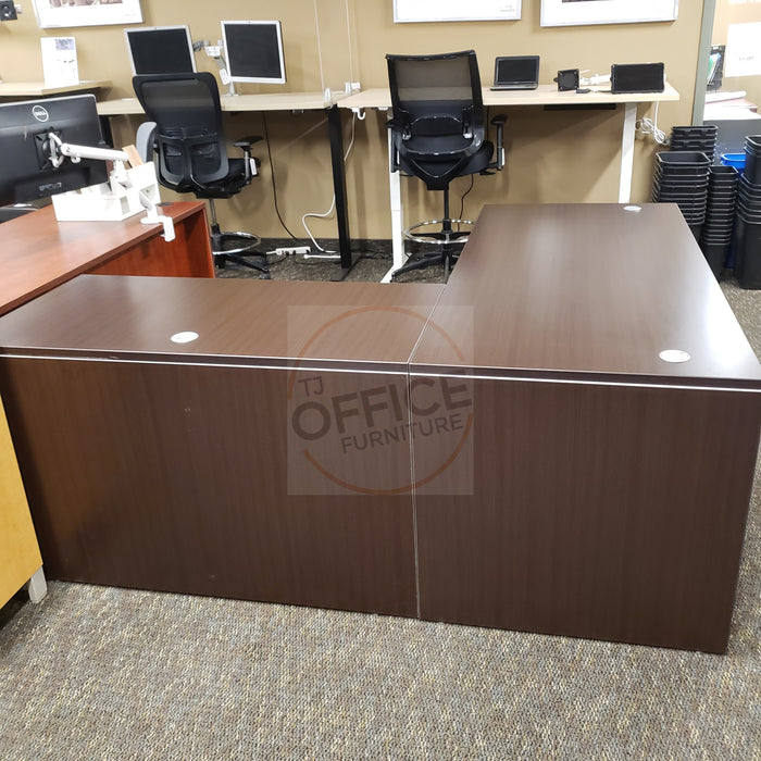 L-Shape Desk With File Cabinet - NEW!