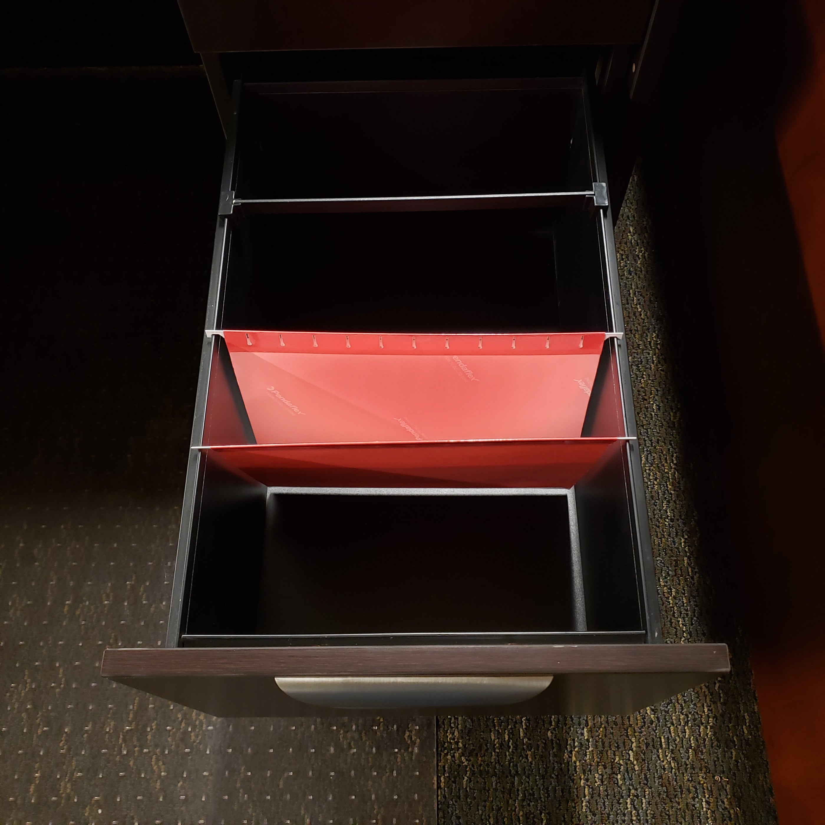 L Shape Desk With File NEW! Used office furniture in Mpls