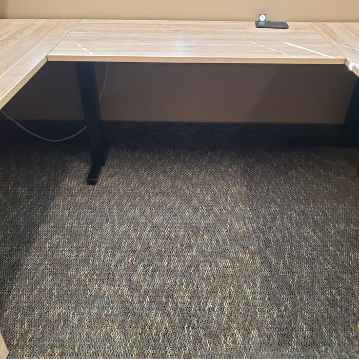 U-Shape Desk with L Shape Sit Stand Desk - NEW!